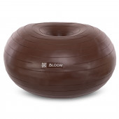 Фитбол мяч для баланса Пончик сатин BLOOM Коричневый (диаметр 45 см) LB7053-01