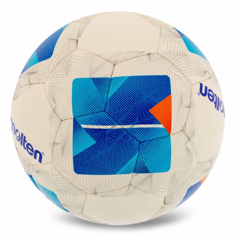 М'яч для футболу Molten F5N1711 біло-синій (розмір 5) +подарунок-1