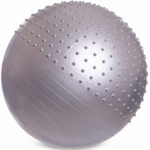 Фитбол мяч для фитнеса полумассажный 2в1 Zelart  Серый (диаметр 85 см) FI-4437-85-01