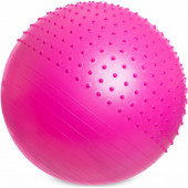 Фітбол м'яч для фітнесу напівмасажний 2в1 Zelart Фіолетовий (діаметр 85 см) FI-4437-85 