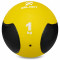 Медбол мяч медицинский Medicine Ball Zelart Желтый-черный (вес 1 кг)  FI-5121-1 