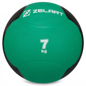 Медбол мяч медицинский Medicine Ball Zelart Зеленый-черный (вес 7 кг)  FI-5121-7