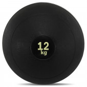 Слэмбол мяч набивной для кроссфита и фитнеса Slam Ball Record Черный (вес 12 кг)  FI-5165-12 