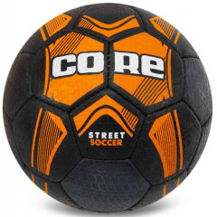 М'яч для вуличного футболу Core Street Soccer Чорно-помаранчевий (розмір 5) FB-7942 