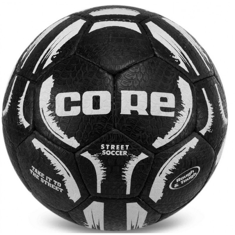 Мяч для уличного футбола Core Street Soccer Черно-белый (размер 5) FB-7943 
