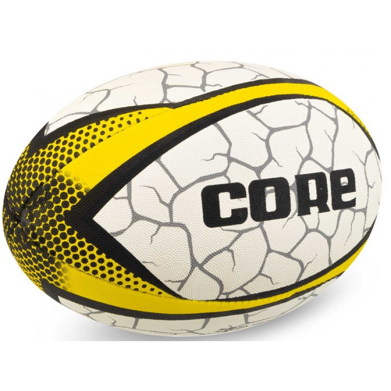 Мяч для регби Core бело-желтый  (размер 5) R-5291-5-1