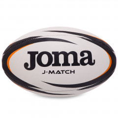 М'яч для регбі Joma J-Match чорний-білий-помаранчевий (розмір 5) 400742-201