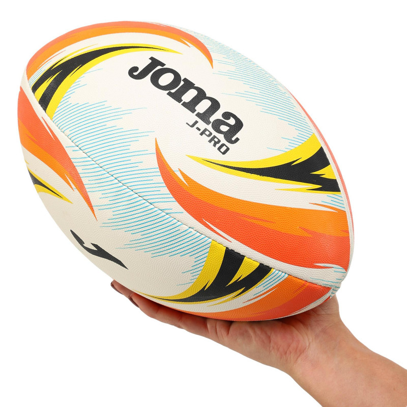 Мяч для регби Joma J-Pro белый-оранжевый (размер 5) 401735-208-2