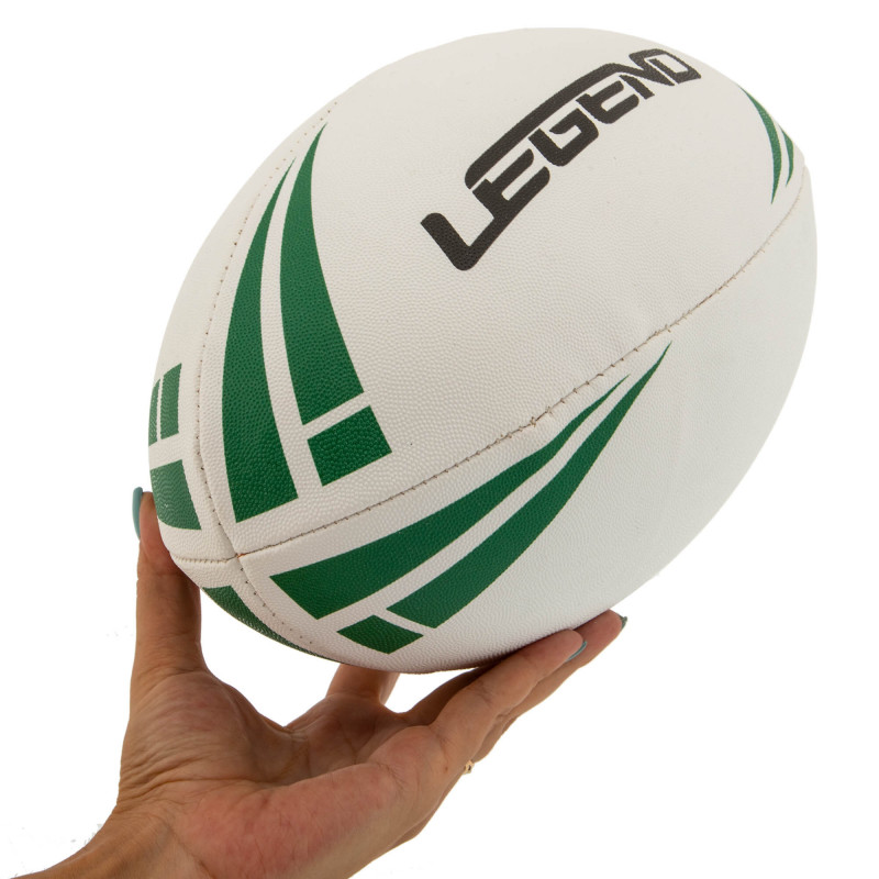 Мяч для регби Legend белый-зеленый (размер 5) R-3291-3