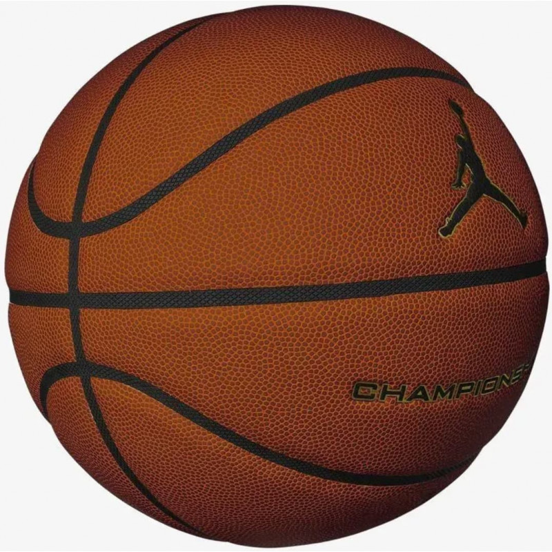 Баскетбольный мяч Nike JORDAN CHAMPIONSHIP 8P DEFLATED AMBER/BK/METALLIC GOLD/Bk  (размер 7)   J.100.9917.891.07-3