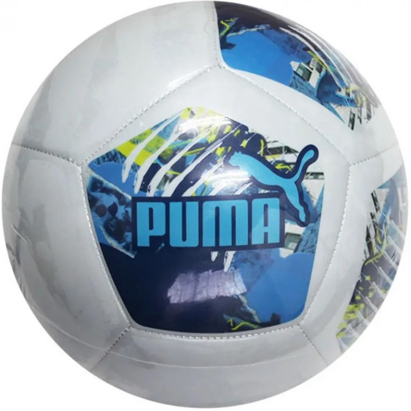 Мяч футбольный Puma MCFC FtblNRGY Ball белый, синий Уни  (размер 5) 084546-75