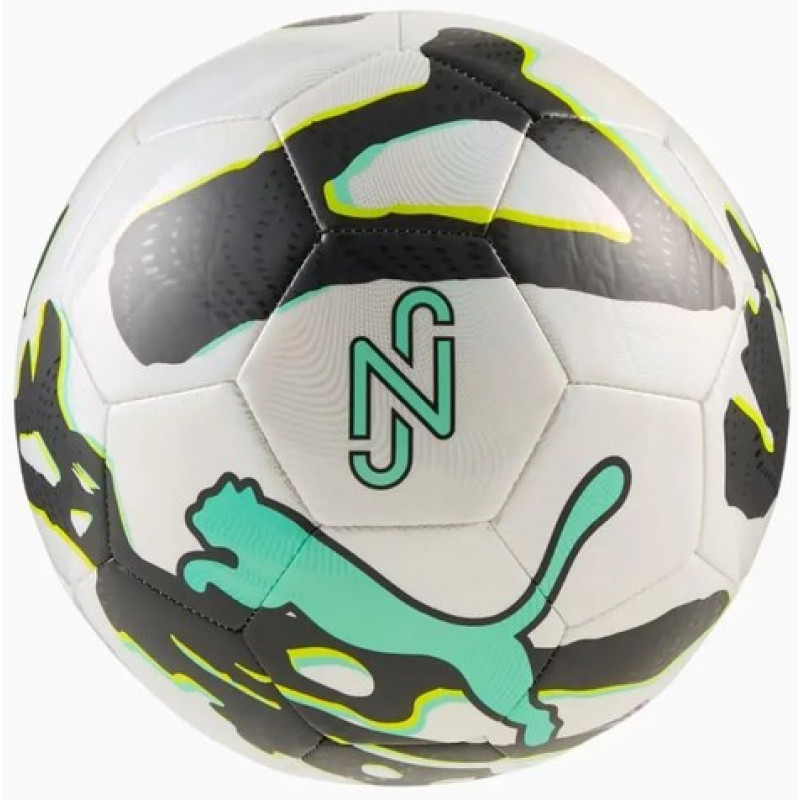 М`яч футбольний  Puma Neymar JR Graphic Ball білий, чорний, м'ятний Уні (розмір 5) 085023-01-5-2