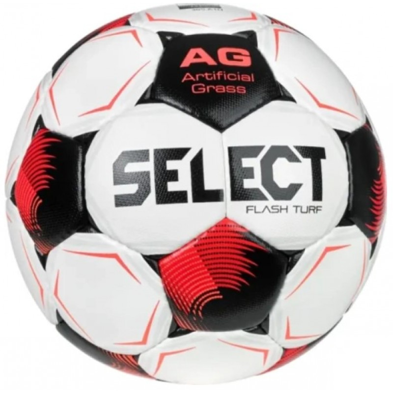 Мяч футбольный Select Flash Turf Fifa v26 белый, красный (размер 5) 057501-007