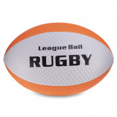 Мяч для регби Rugby Liga ball SP-Sport Белый-оранжевый (размер 5) RG-0391-01