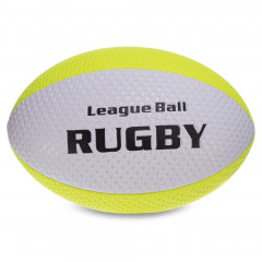 М'яч для регбі Rugby Liga ball SP-Sport білий-салатовий (розмір 5) RG-0391-02