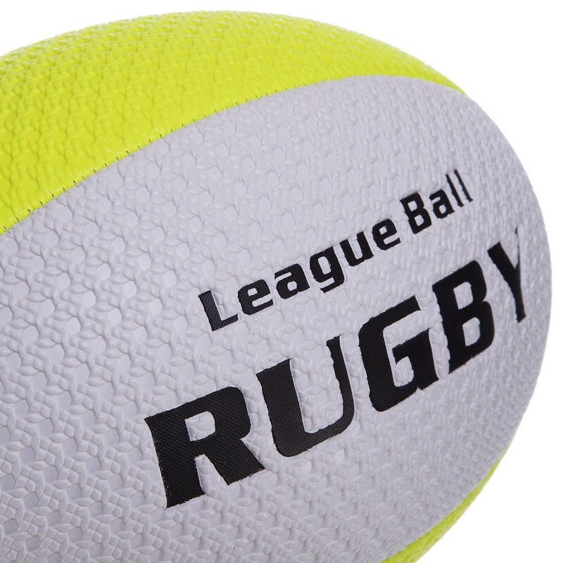 М'яч для регбі Rugby Liga ball SP-Sport білий-салатовий (розмір 5) RG-0391-02-4