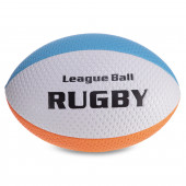 Мяч для регби Rugby Liga ball SP-Sport Белый-синий (размер 5) RG-0391