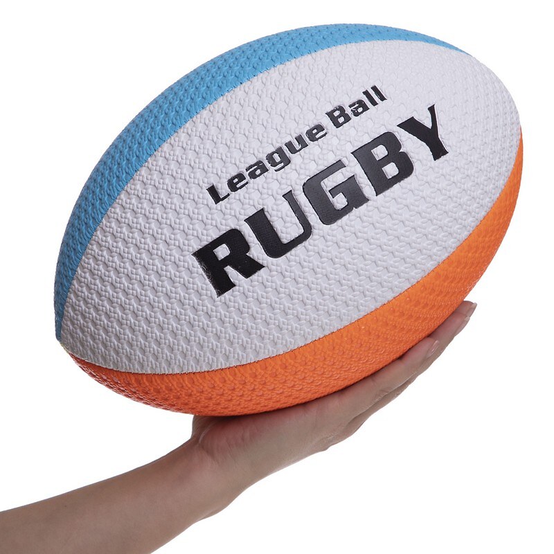 Мяч для регби Rugby Liga ball SP-Sport Белый-синий (размер 5) RG-0391-1