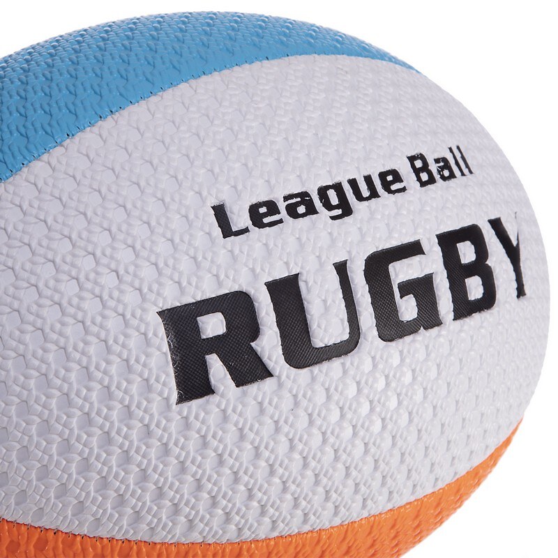 Мяч для регби Rugby Liga ball SP-Sport Белый-синий (размер 5) RG-0391-2