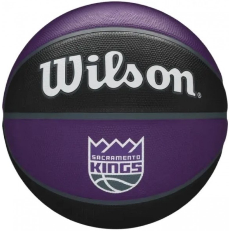 Баскетбольный мяч Wilson Nba Team Tribute Sac Kings Black/Violet (размер 7) WTB1300XBSAC