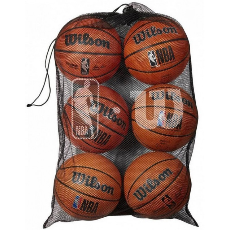 Сітка для м'яча Wilson W NBA 6 Ball Mesh Carry Bag Bk WTBA70030