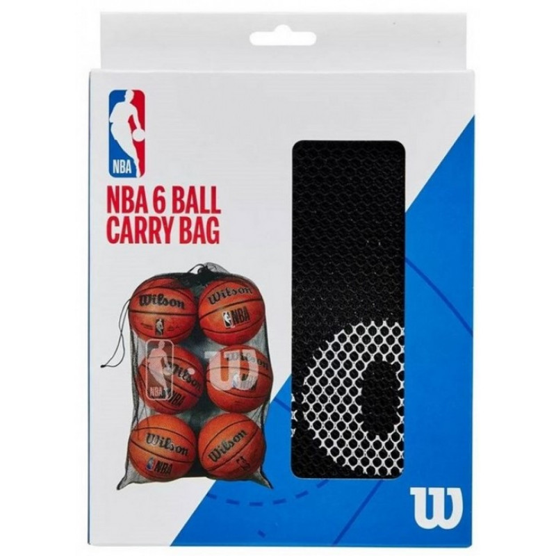 Сітка для м'яча Wilson W NBA 6 Ball Mesh Carry Bag Bk WTBA70030-1