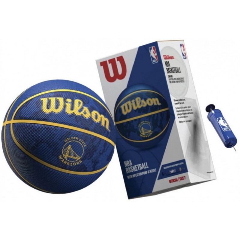 Баскетбольний м'яч в подарунковій коробці + насос Wilson Nba Team Tiedye Bskt Gs Warriors (розмір 7) WZ4007802XP