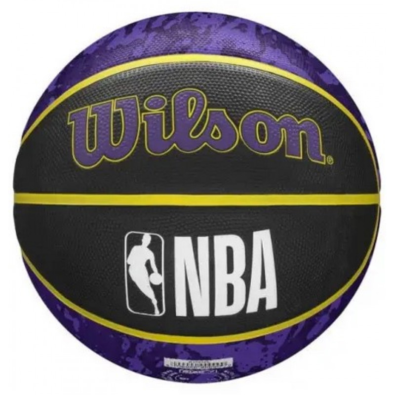 Баскетбольний м'яч в подарунковій коробці + насос Wilson Nba Team Tiedye Bskt La Lakers Si (розмір 7) WZ4007803XP-2