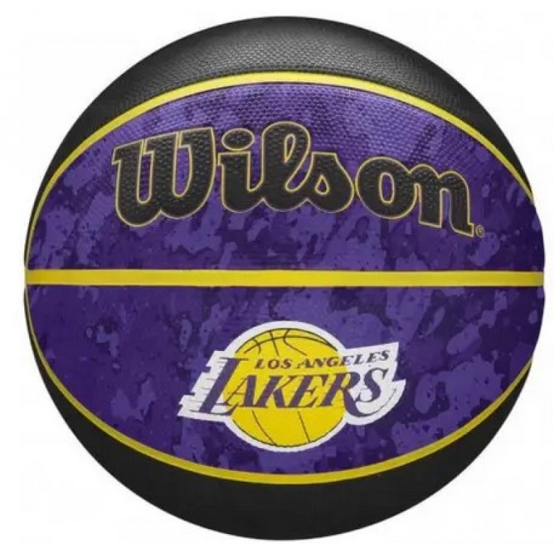 Баскетбольний м'яч в подарунковій коробці + насос Wilson Nba Team Tiedye Bskt La Lakers Si (розмір 7) WZ4007803XP-1