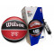 Баскетбольний м'яч в подарунковій коробці + насос Wilson Nba Team Tribute Bskt Chi Bulls S червоно-чорний (розмір 7) WZ4021501XP