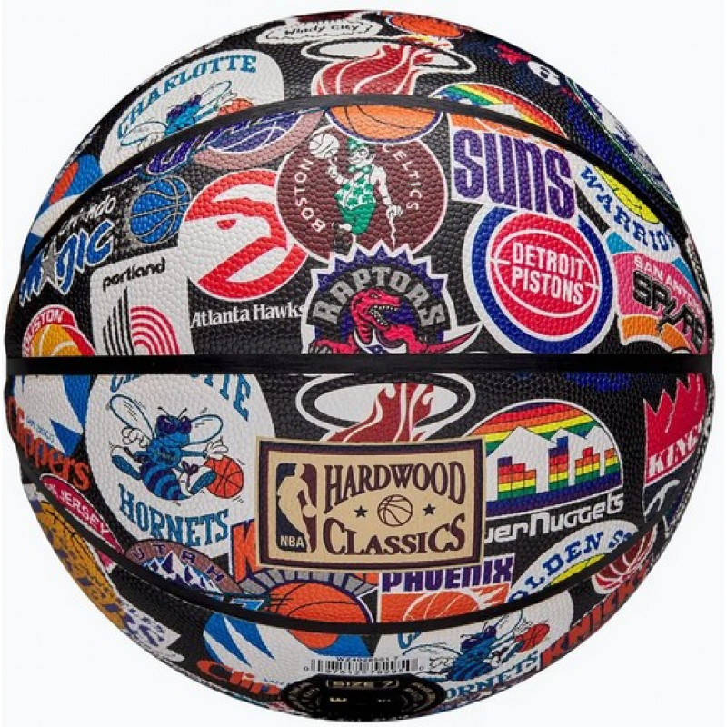 Баскетбольный мяч Wilson NBA All Team Retro Basketball Уни (размер 7) WZ4028501XB7-1