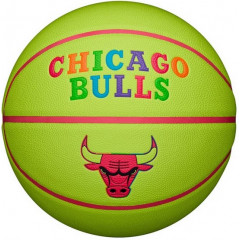 Баскетбольный мяч Wilson NBA Team Neon Chicago Bulls Уни (размер 7) WZ4037402XB7