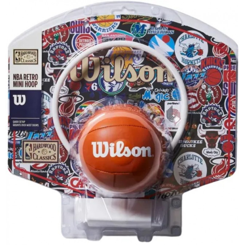 Набор баскетбольный Wilson NBA Team Retro Mini Hoop (WZ6017301)