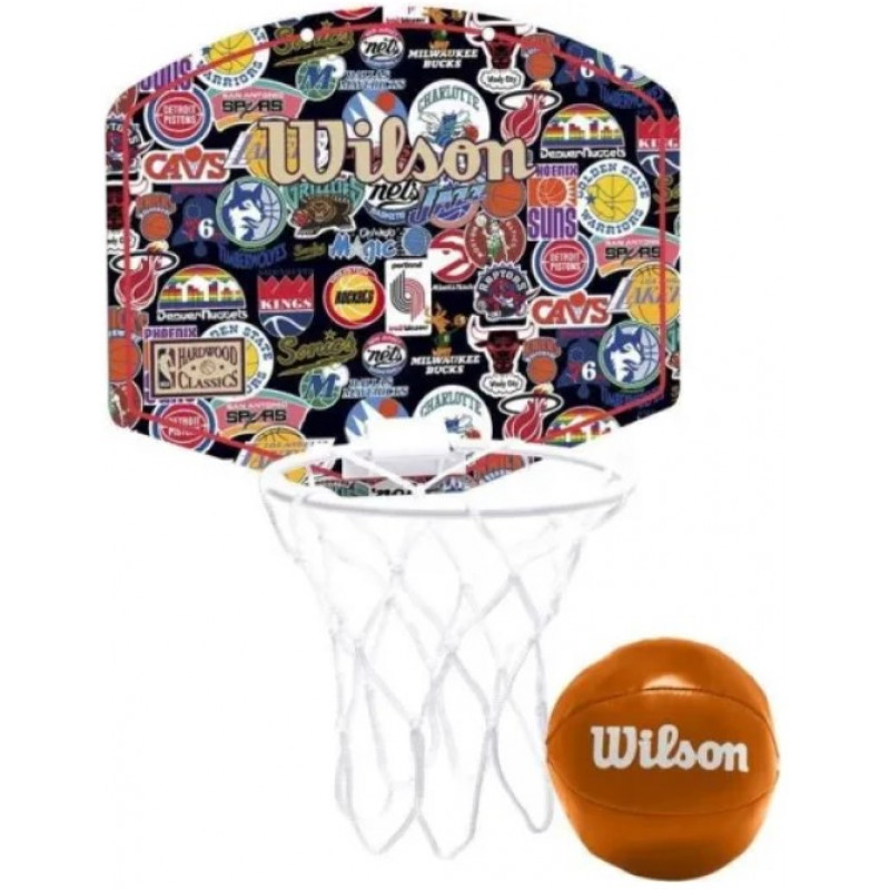 Набор баскетбольный Wilson NBA Team Retro Mini Hoop (WZ6017301)-1
