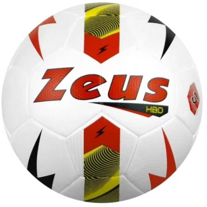 Мяч футбольный Zeus Pallone HBD белый, красный Уни (размер 5) Z01809-2