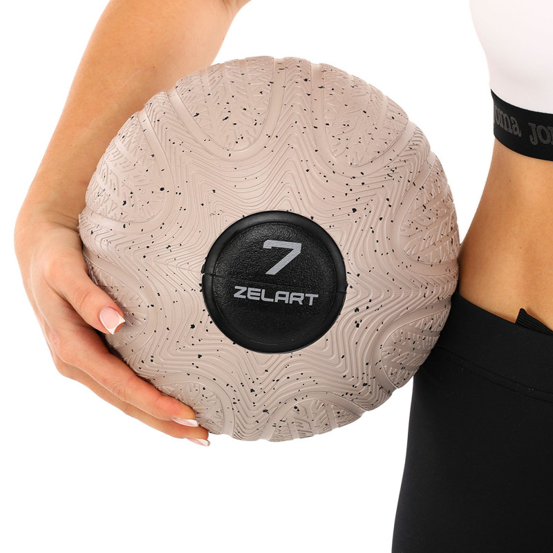 Слембол м'яч набивний для кросфіту та фітнесу Slam Ball Zelart (вага 7 кг) FI-4905-7-1