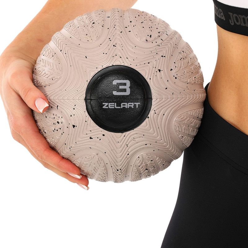 Слембол мяч набивной для кроссфита и фитнеса Slam Ball Zelart (вес 3 кг) FI-4905-3-5